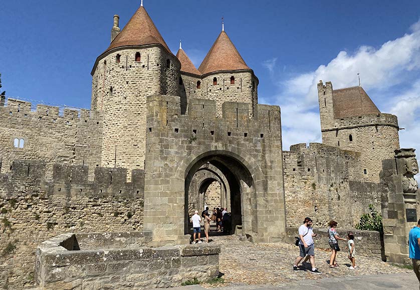 La porte principale de la citadelle de Carcassonne