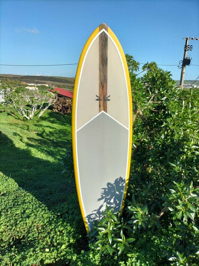 Planche de surf 6'10'' Recycling avec stringer Agave
