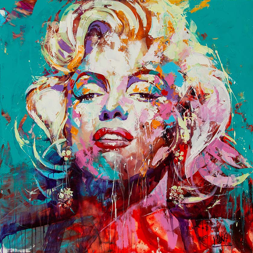 Voka - Marilyn, 150x150 cm, acrylique sur toile