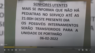 Hôpital de Faro sans A&E pédiatrique en raison des absences du personnel