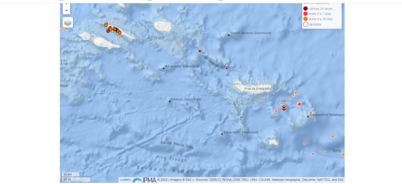 4.2 tremblement de terre secoue l’île S. Miguel, Açores