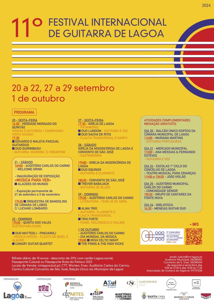 Festival Internacional de Guitarra de Lagoa.Programme