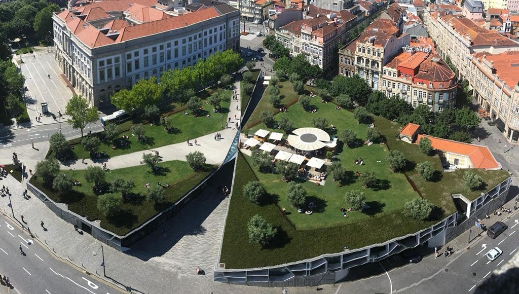 Toit vert, Praça de Lisboa, Porto