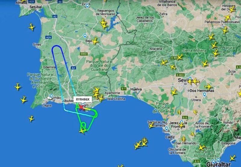 Un avion de Ryanair contraint d’effectuer un atterrissage d’urgence à l’aéroport de Faro