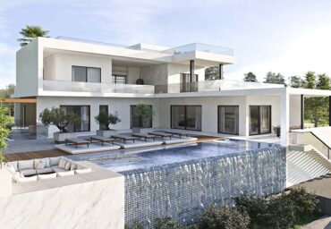 Villa de luxe contemporaine avec vue sur la mer, actuellement en construction