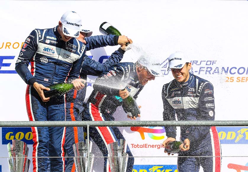 United Autosports célèbre sa victoire lors de la manche précédente de l'ELMS 2022 à Spa-Francorchamps