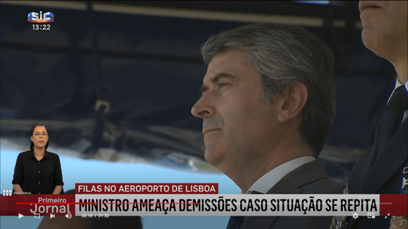 Le ministre menace de licenciement si l’aéroport de Lisbonne subit un nouveau chaos dans le hall des arrivées